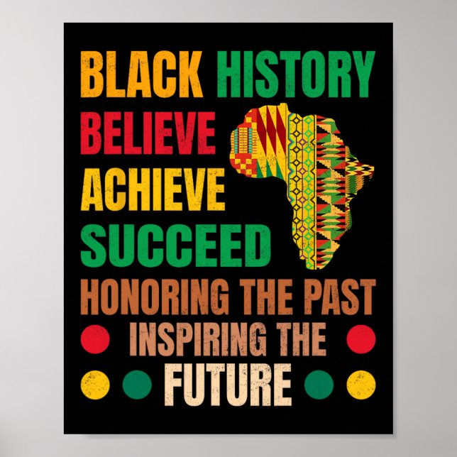 Poster História Negra Honrando o Passado Inspirando Homen (Frente)