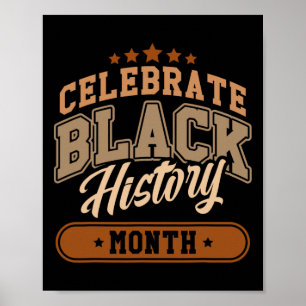 Poster História Negra Mês da História Americana Africana 