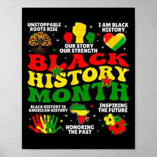Poster História Negra Mês de Orgulho Africano-Americano