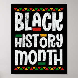 Poster História Negra Mês do Orgulho Melanino Africano Am