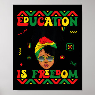 Poster História Negra Mês Educação É Professora Em Liberd