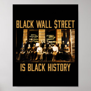 Poster História Negra Mês Funny Wall Street Afro Amer