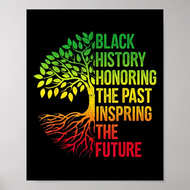 Poster História Negra Mês Honrando o Futuro Inspirador Pa (Frente)