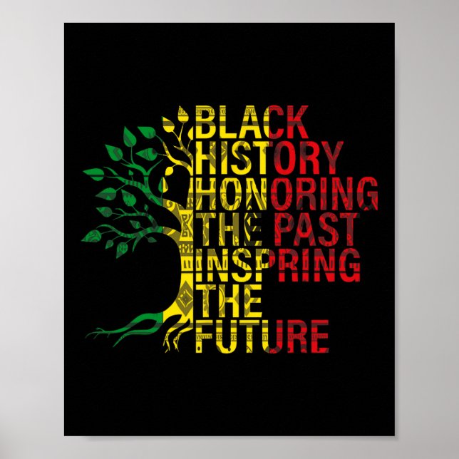 Poster História Negra Mês Honrando o Futuro Inspirador Pa (Frente)