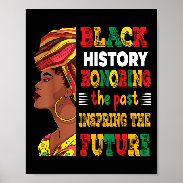 Poster História Negra Mês Honrando o Futuro Inspirador Pa (Frente)