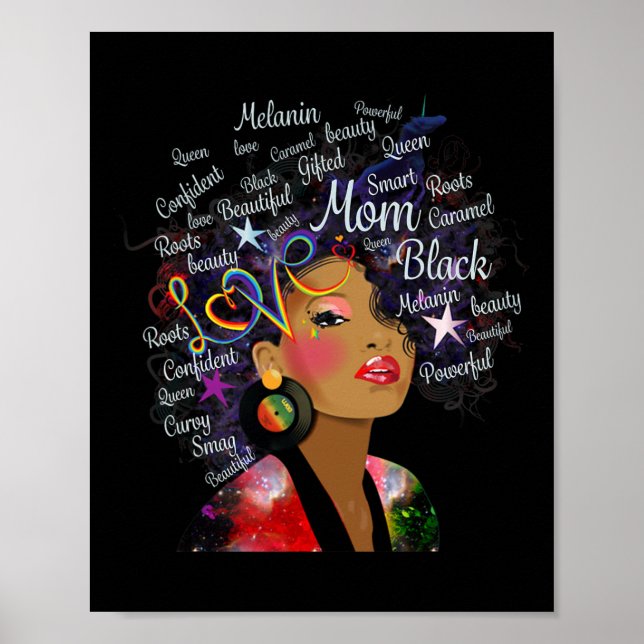Poster História Negra Mês Melanina Mãe Décimo Junho (Frente)