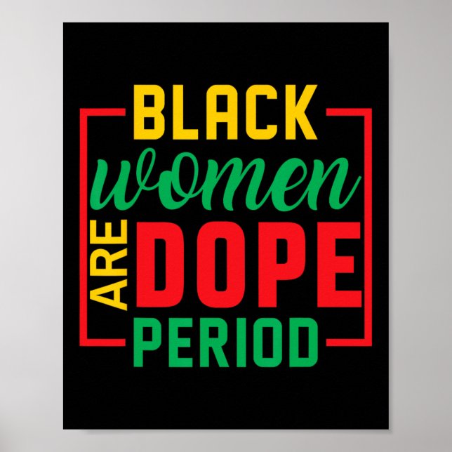 Poster História Negra Mês Melanina Mulheres Negras São Dr (Frente)