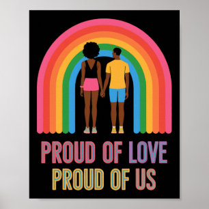 Poster História Negra Mês Negro Casal Orgulhoso Africano