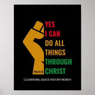 Poster História Negra Mês YES I CAN Christian