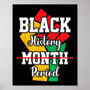 Poster História Negra Período do Mês Melanina América Afr