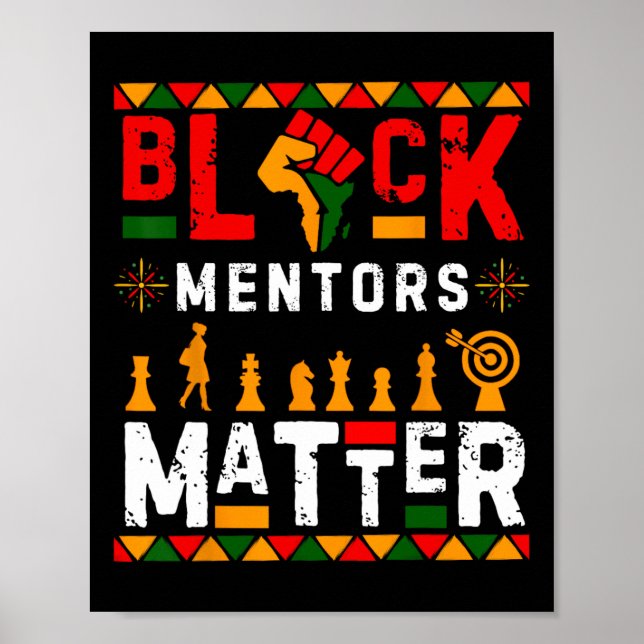 Poster História Negra Problema dos Mentores Africanos (Frente)