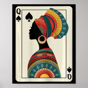 Poster História Negra Rainha Melanina Junet Afro-American