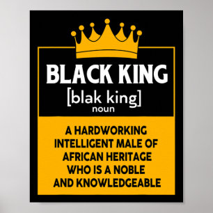 Poster História Negra Rei Negro para Homens Africanos