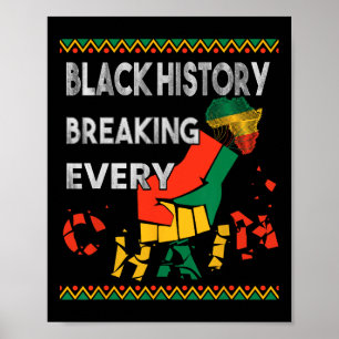 Poster História Negra Rompendo Cada Corrente História Neg