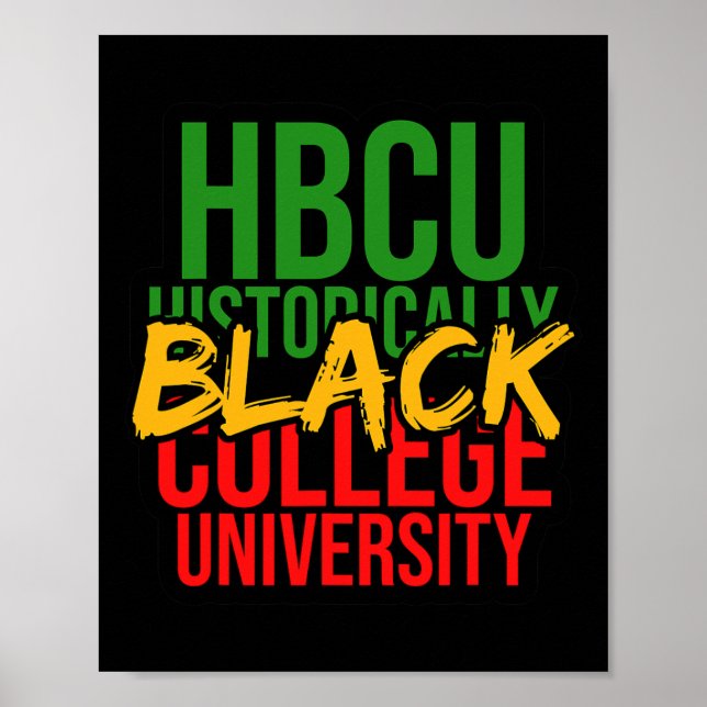 Poster História Negra Sonho Influente De Hbcu Como Martin (Frente)