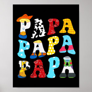 Poster História Papá Toy Boy Story Pai Tee For M