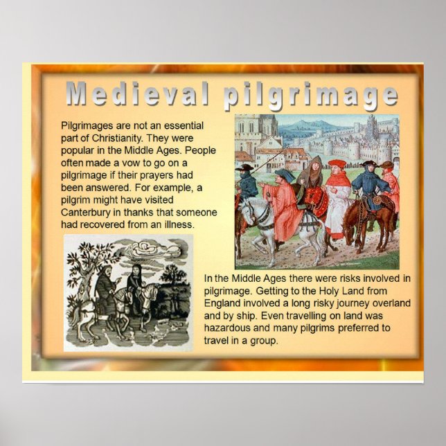 Poster História, Peregrinação Medieval (Frente)