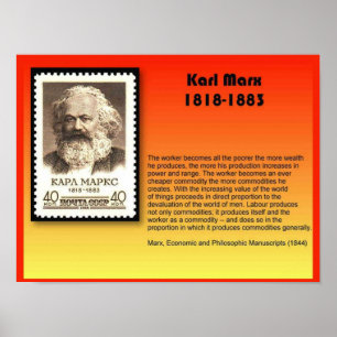Póster História, Política, Karl Marx 1818-1883