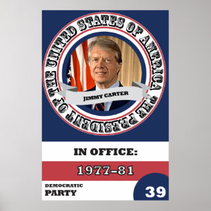 Póster História presidencial de Jimmy Carter retro