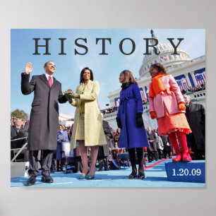 Póster HISTÓRIA: Presidente Obama Inauguração Cerimón