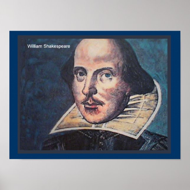 Póster História, Retrato de William Shakespeare (Frente)