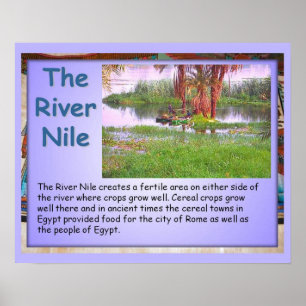 Póster História, rio Nile de Egipto antigo