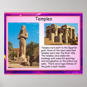 Poster História, templos de Egipto antigo