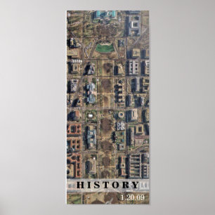 Poster HISTÓRIA: Vista aérea da posse de Obama em DC