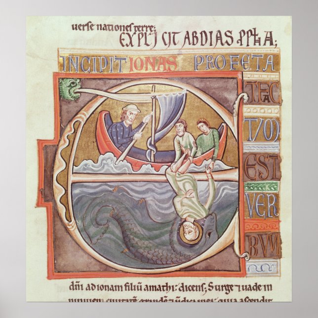 Poster Historiado e inicial representando Jonah (Frente)