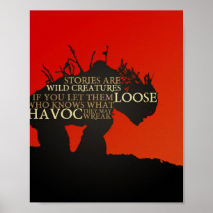 Poster Histórias de Chamadas de Monstro são criaturas sel