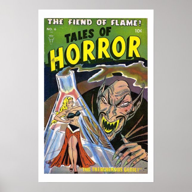 Póster Histórias de Horror Vintage Cobrir (Frente)