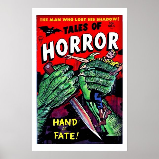 Póster Histórias de Horror Vintage Cobrir (Frente)
