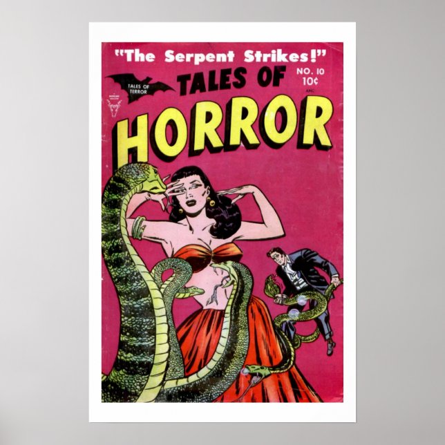 Póster Histórias de Horror Vintage Cobrir (Frente)