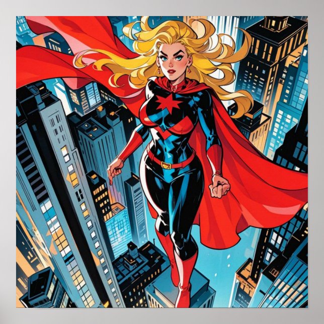 Poster Histórias em quadrinhos Americanas, Super-herói da (Frente)