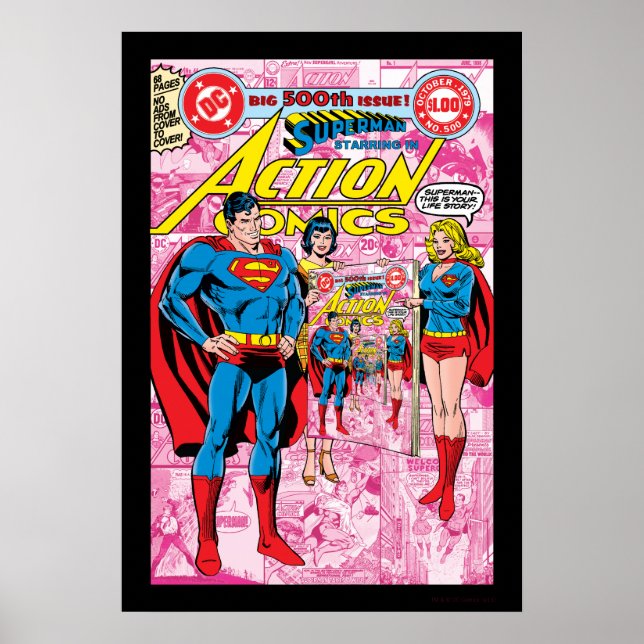 Poster Histórias em quadrinhos de Ação #500 Out 1979 (Frente)