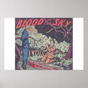 Poster histórias em quadrinhos de colheita horrorosas pa