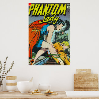 Poster Histórias em Quadrinhos de Fantasia Vintage Dama F