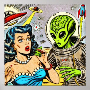 Poster Histórias em quadrinhos de Ficção Científica da Al