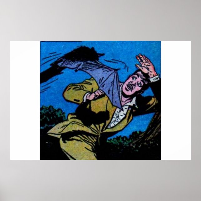 Poster histórias em quadrinhos de horror de idade do ouro (Frente)