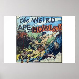 Poster histórias em quadrinhos de horror de idade do ouro