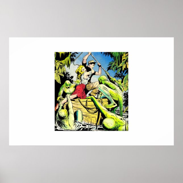 Poster histórias em quadrinhos de horror de idade do ouro (Frente)