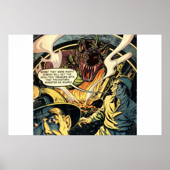 Poster histórias em quadrinhos de horror de idade do ouro (Frente)