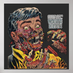 Poster Histórias em quadrinhos de terror de Harvey branco