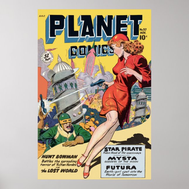 Póster Histórias em quadrinhos planetárias (Frente)