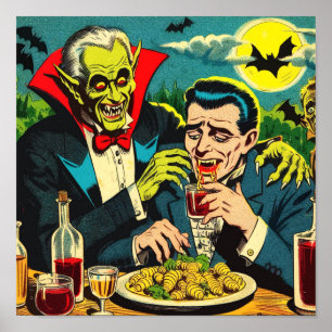 Poster Histórias em quadrinhos Vintage Horror Vampire