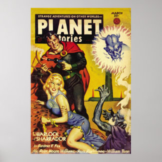 Poster Histórias planetárias Warlock: Sharador Vintage