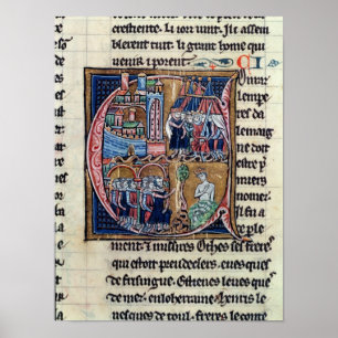 Poster Historiated rubrica "C" que descreve Conrad III