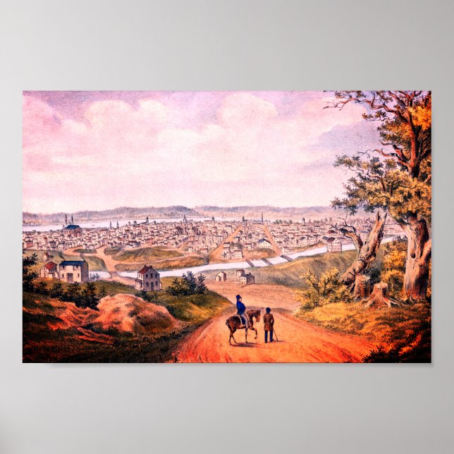 Poster Historic Cincinnati, Ohio (1841) (Frente)