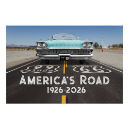 Póster Historic Route 66 Centennial