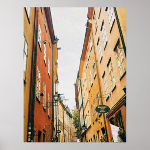 Poster Histórica Gamla Stan, Cidade Antiga de Estocolmo